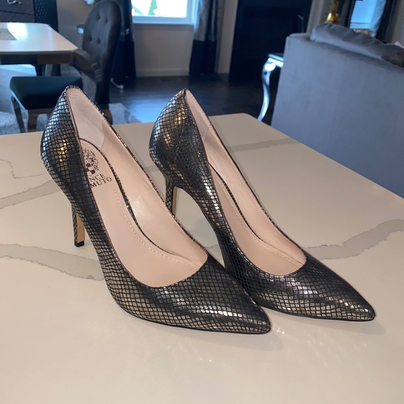 Vince Camito Harty Urban Black Metal Snake US Size 8 - Picture 3 of 13